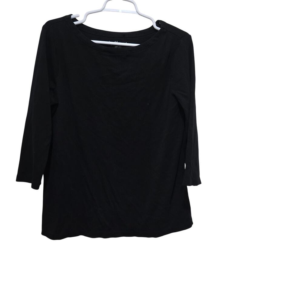 Chico’s Black 3/4 Sleeve Knit Top Size 2 Large XL